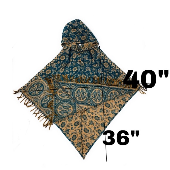 Hooded Wool Poncho - Picture 8 of 8